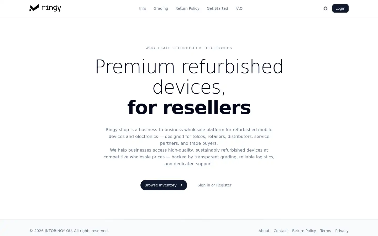 Screenshot of ringy.shop