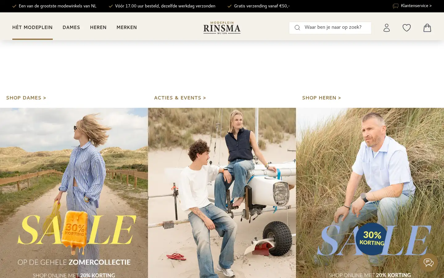 Screenshot of rinsmamodeplein.nl