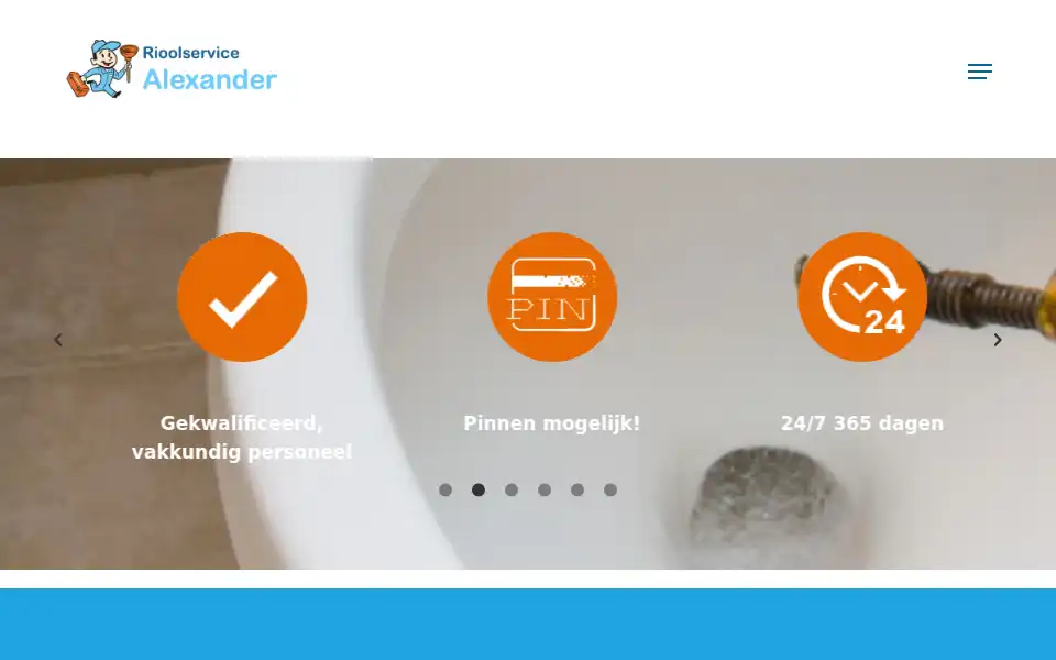 Screenshot of rioolservice-alexander.nl