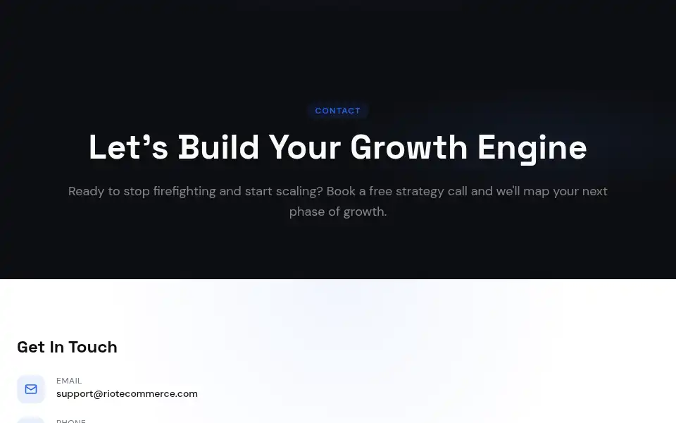 Screenshot of riotecommercesolutions.com