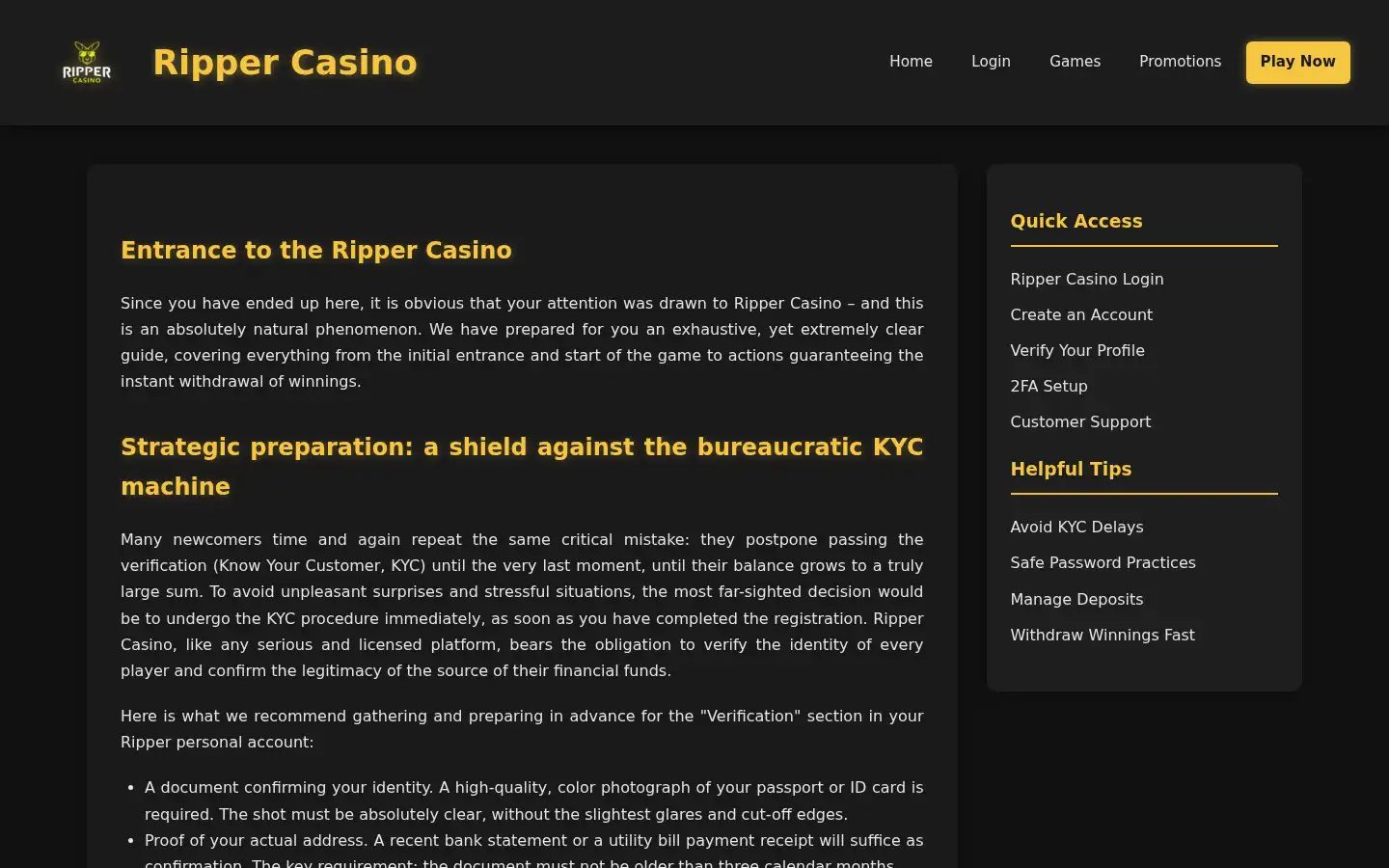 Screenshot of rippercasinoau.net