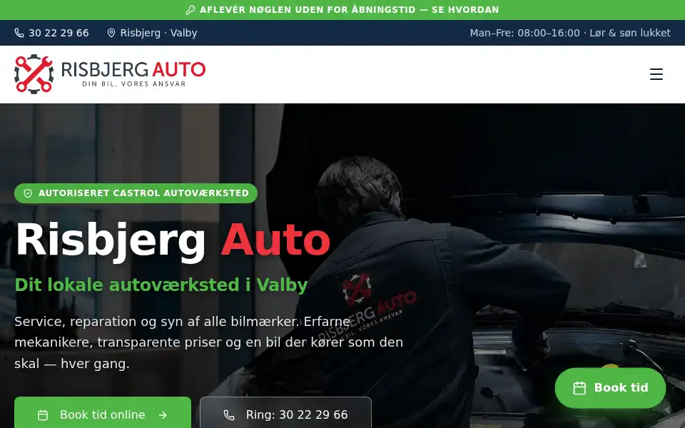 Screenshot of risbjerg-auto.dk