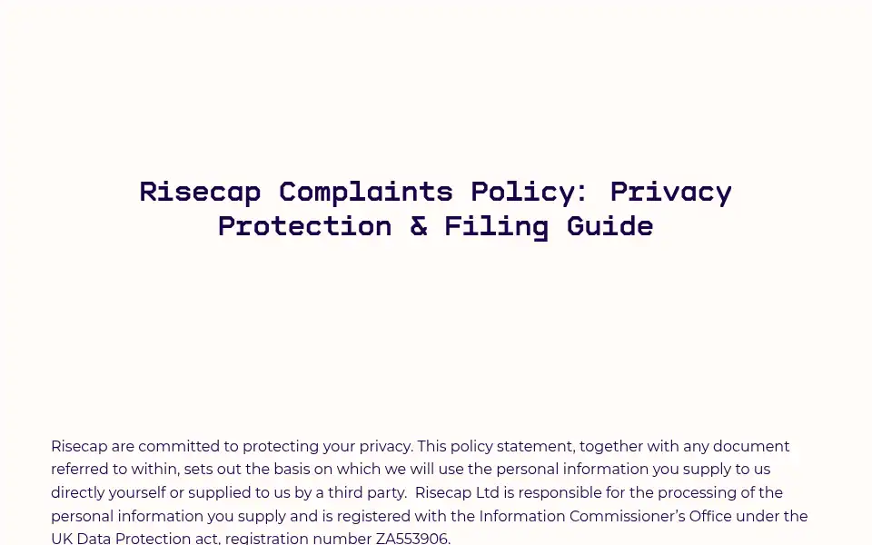 Screenshot of risecap.co.uk