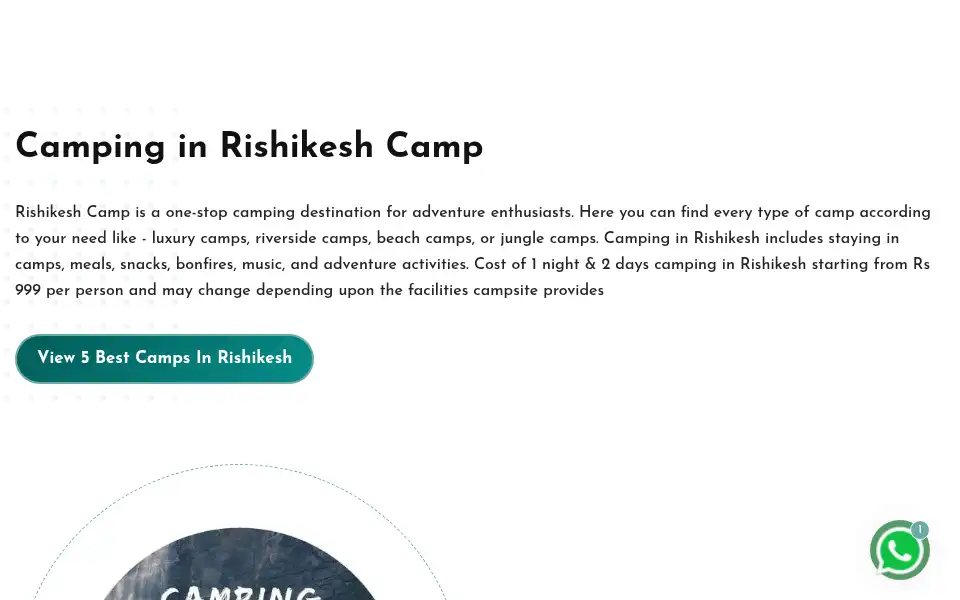 Screenshot of rishikeshcamp.in