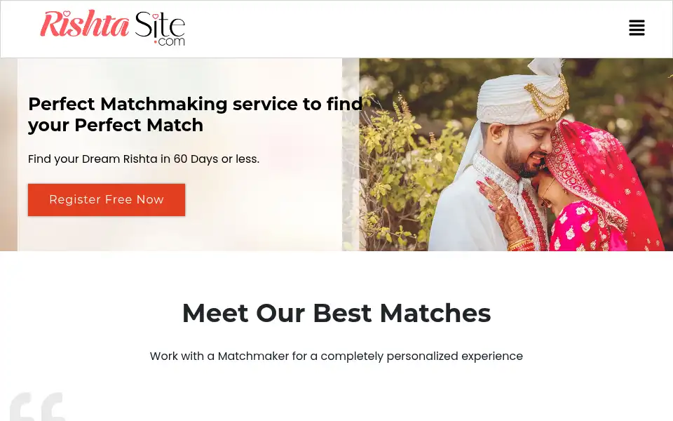 Screenshot of rishtasite.com