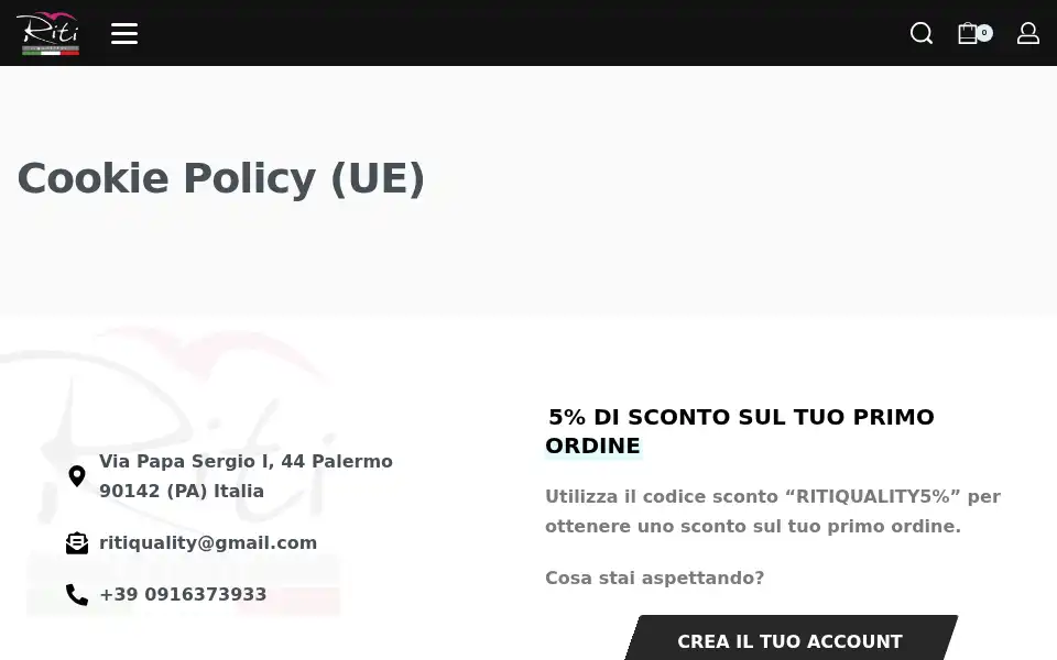 Screenshot of ritiquality.it