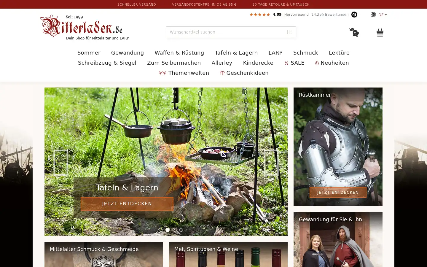 Screenshot of ritterladen.de