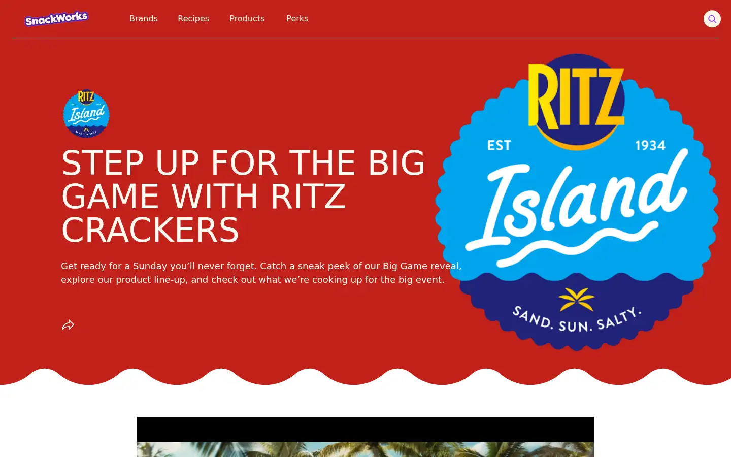 Screenshot of ritzcrackers.com