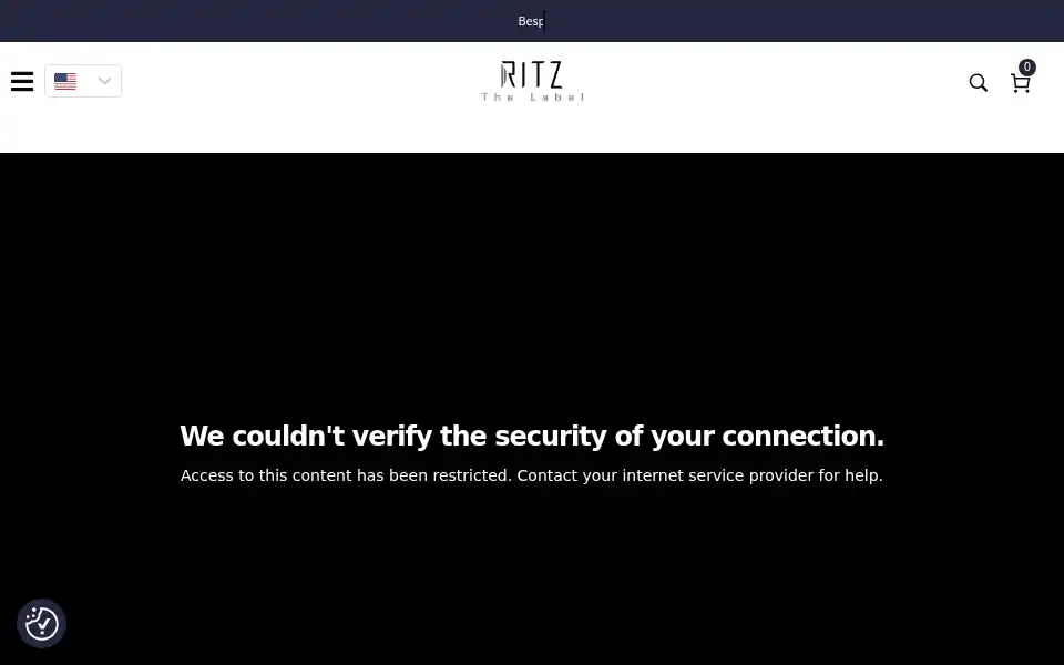 Screenshot of ritzthelabel.com