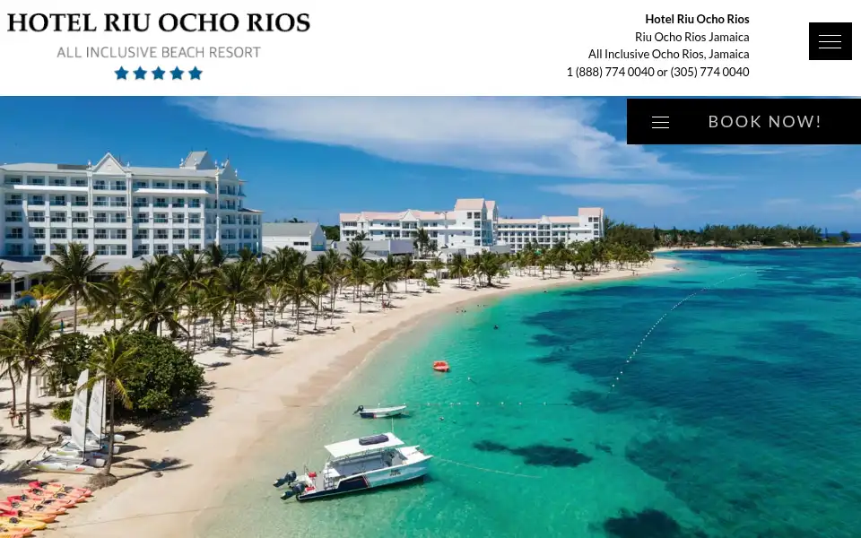 Screenshot of riuochoriosresort.com