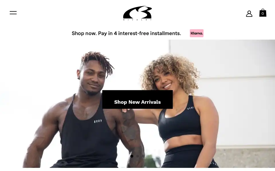 Screenshot of rivalryclothingco.com