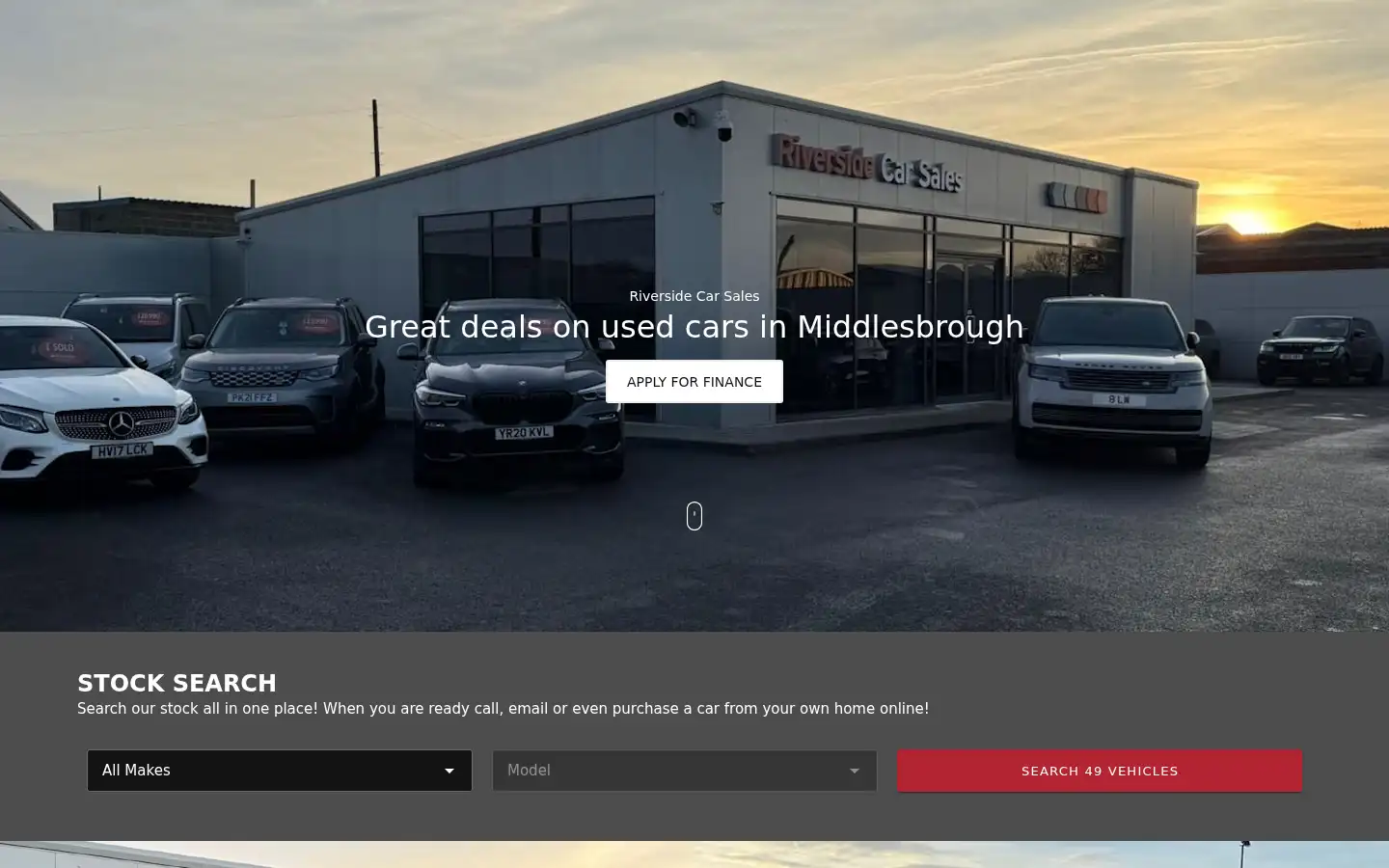 Screenshot of riverside-cars.co.uk