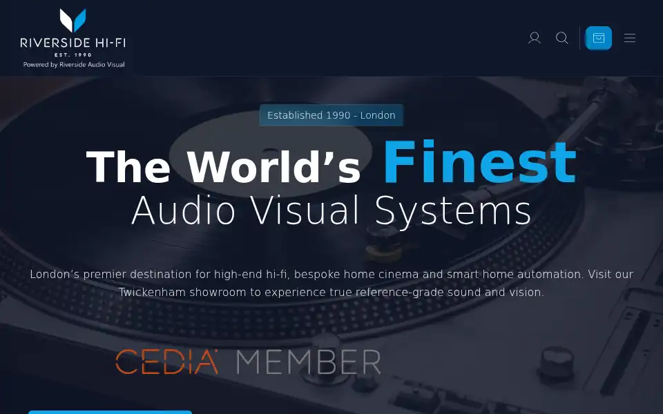 Screenshot of riversidehifi.com