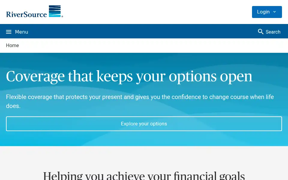 Screenshot of riversource.com