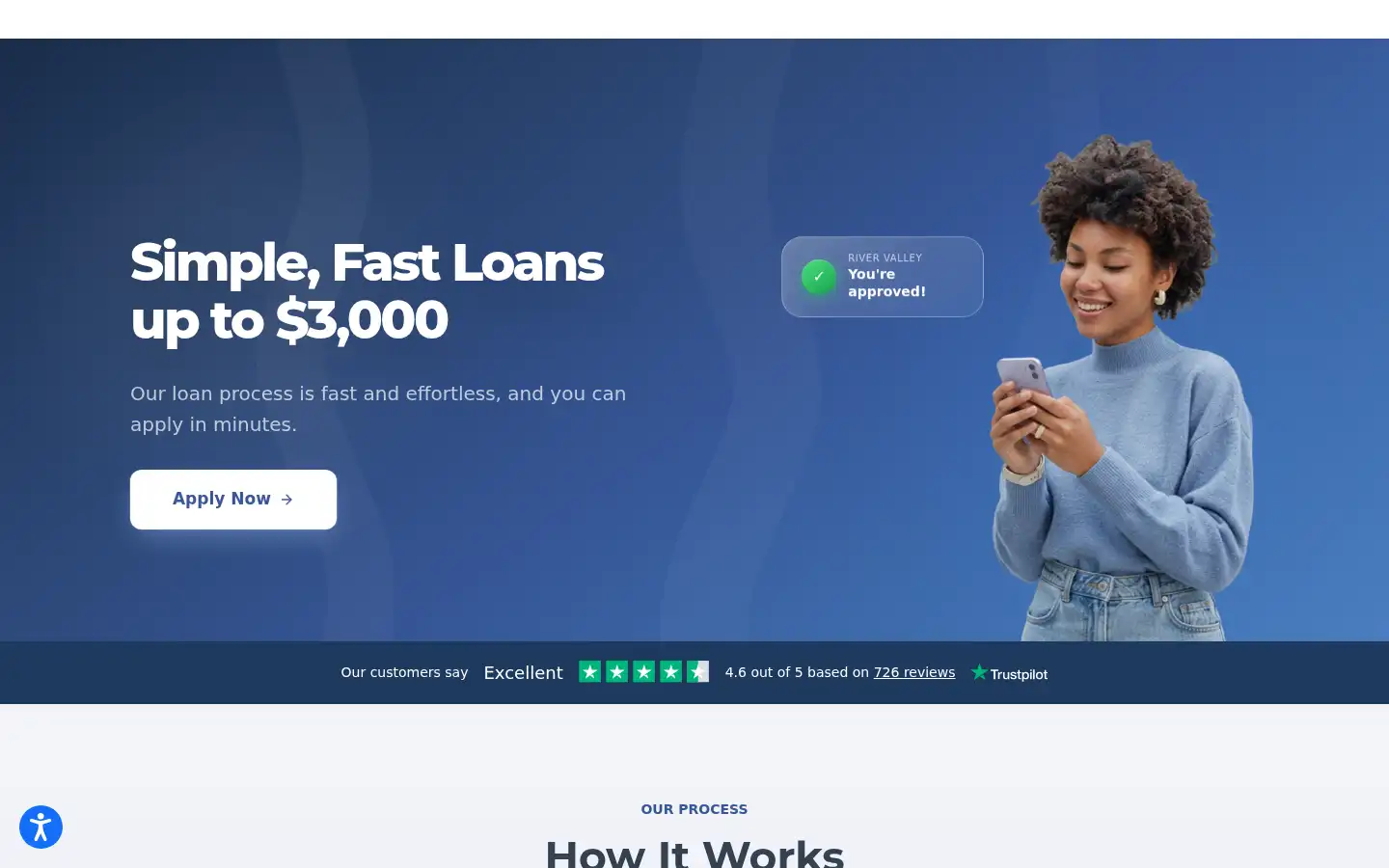 Screenshot of rivervalleyloans.com