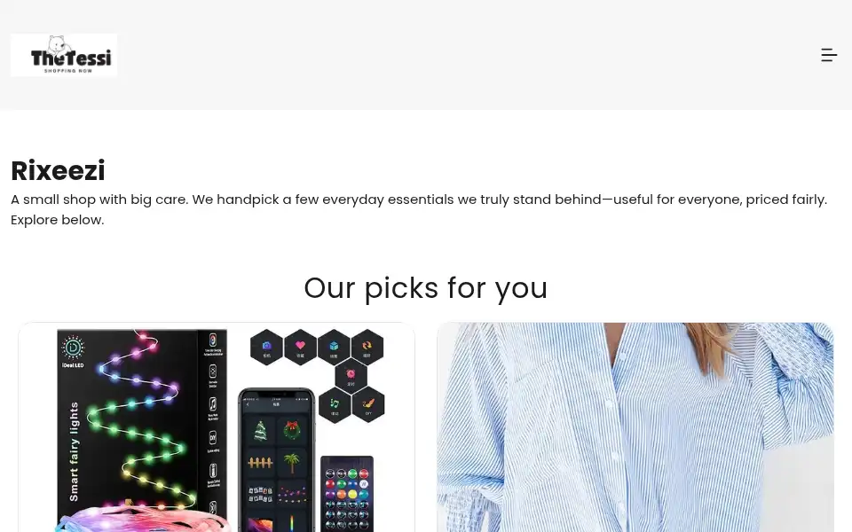Screenshot of rixeezi.com