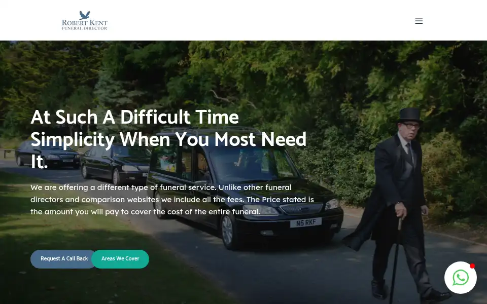 Screenshot of rkfunerals.com