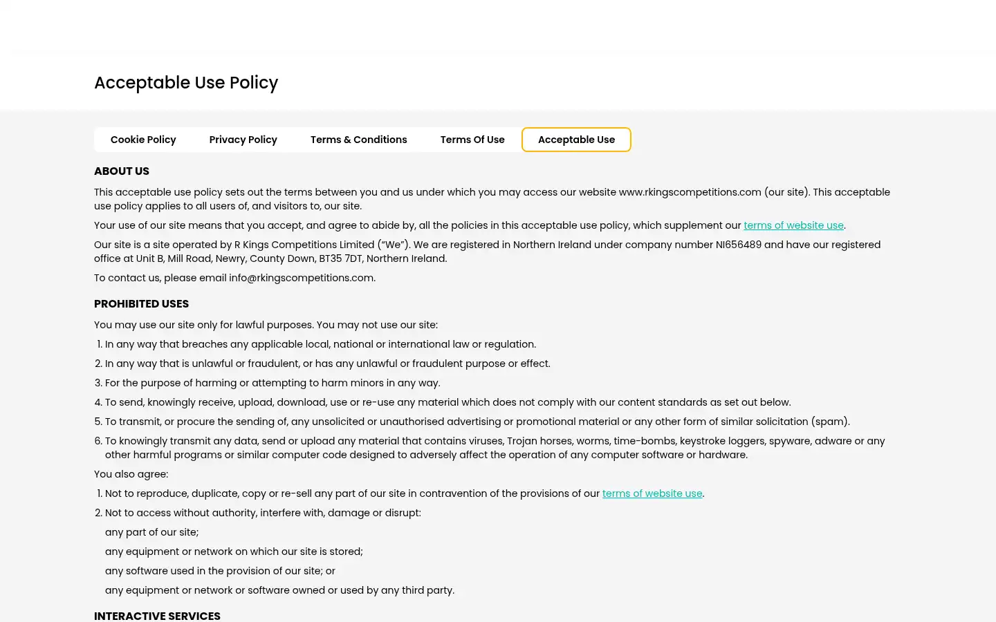 Screenshot of rkingscompetitions.com