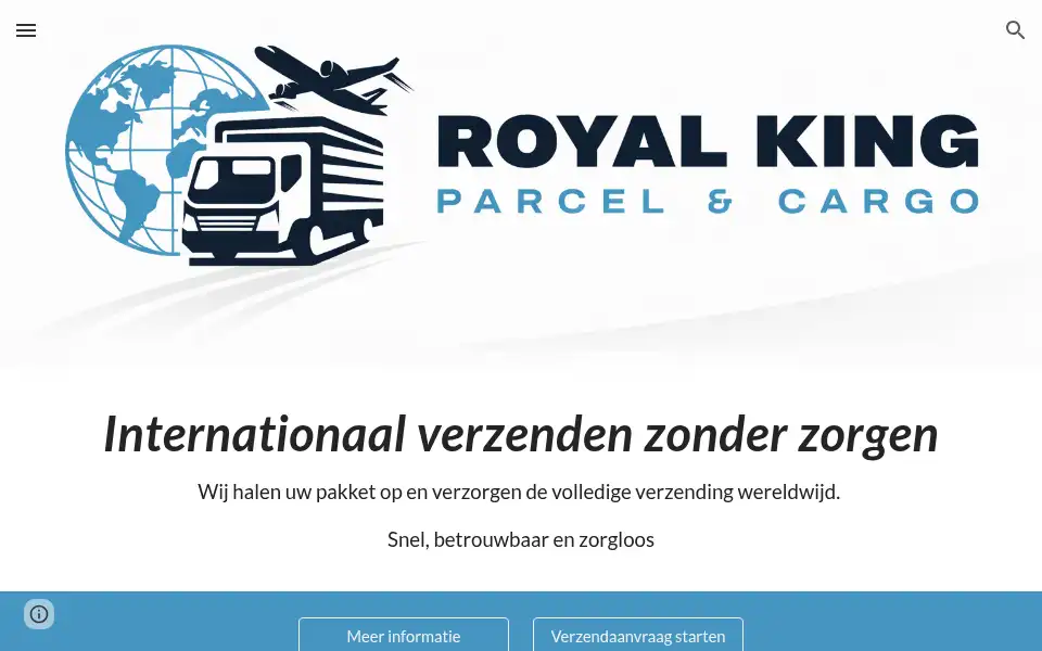 Screenshot of rkparcelcargo.com