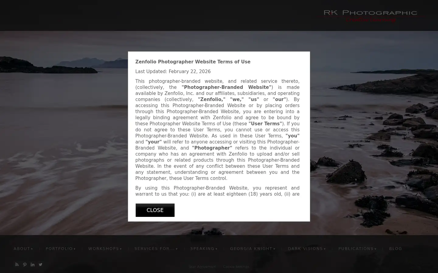 Screenshot of rkphotographic.com