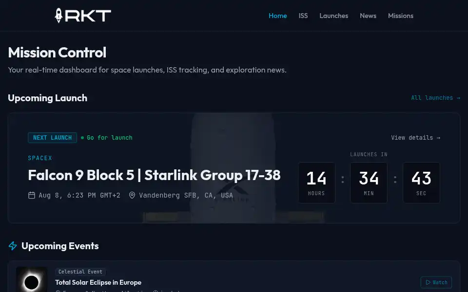 Screenshot of rkt.us