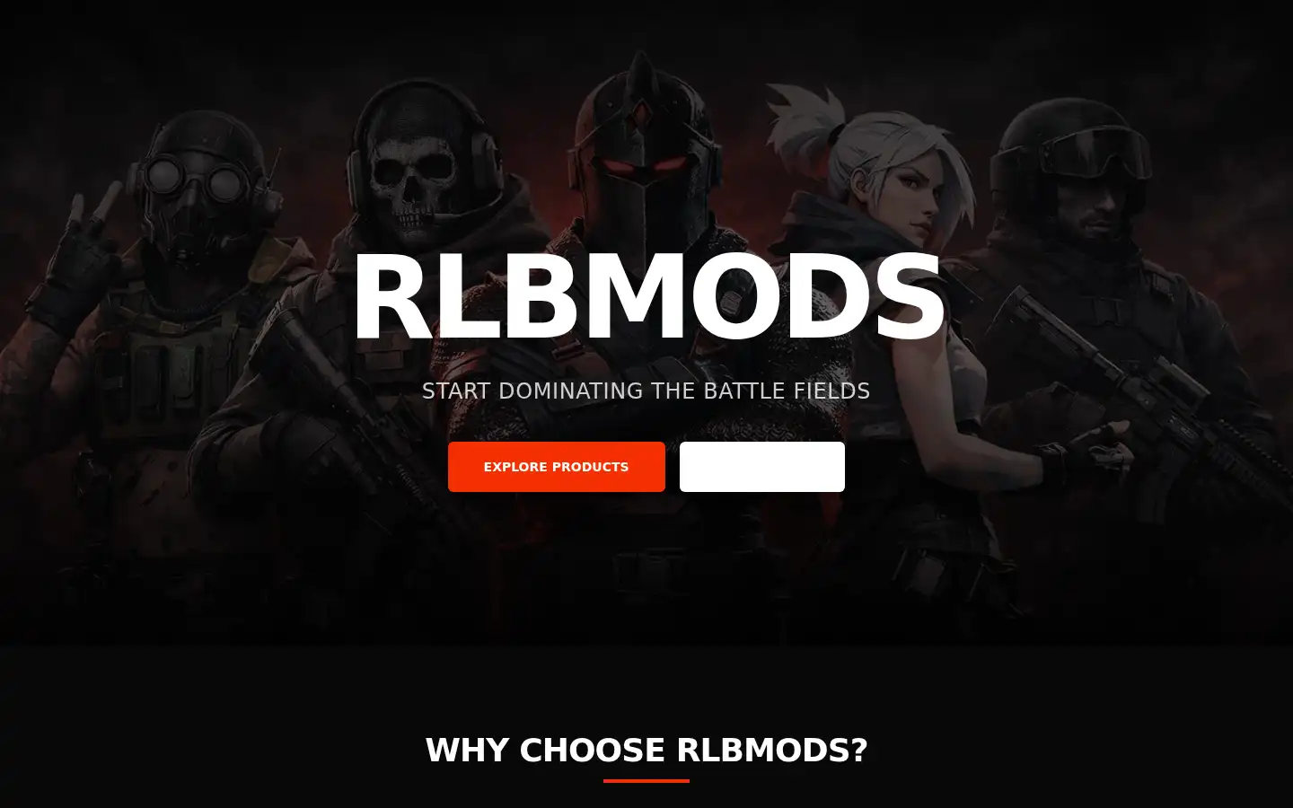Screenshot of rlbmods.com