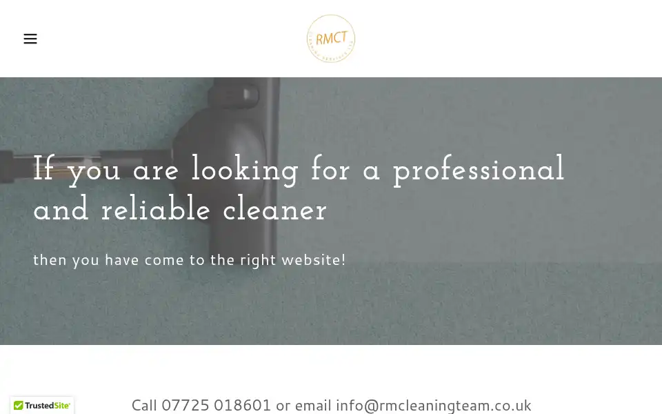 Screenshot of rmcleaningteam.co.uk