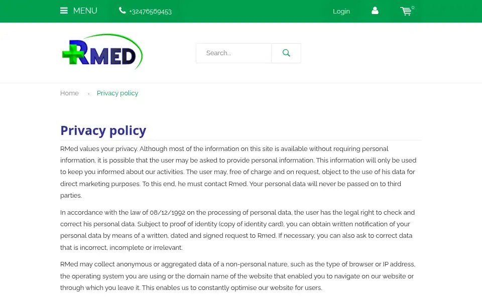 Screenshot of rmed.be