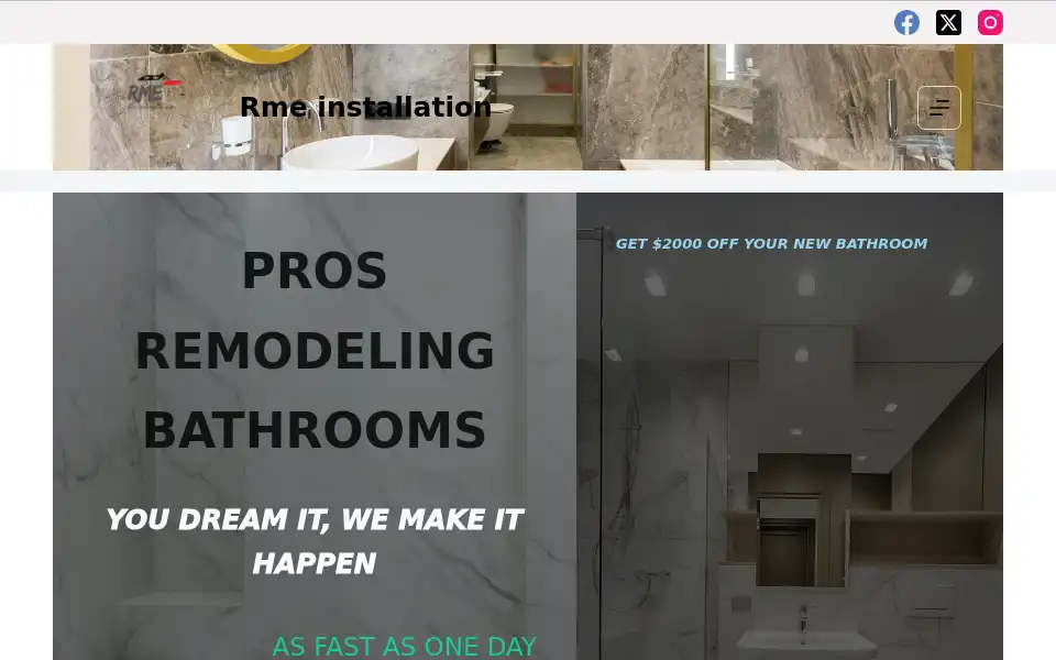 Screenshot of rmeinstallation.com