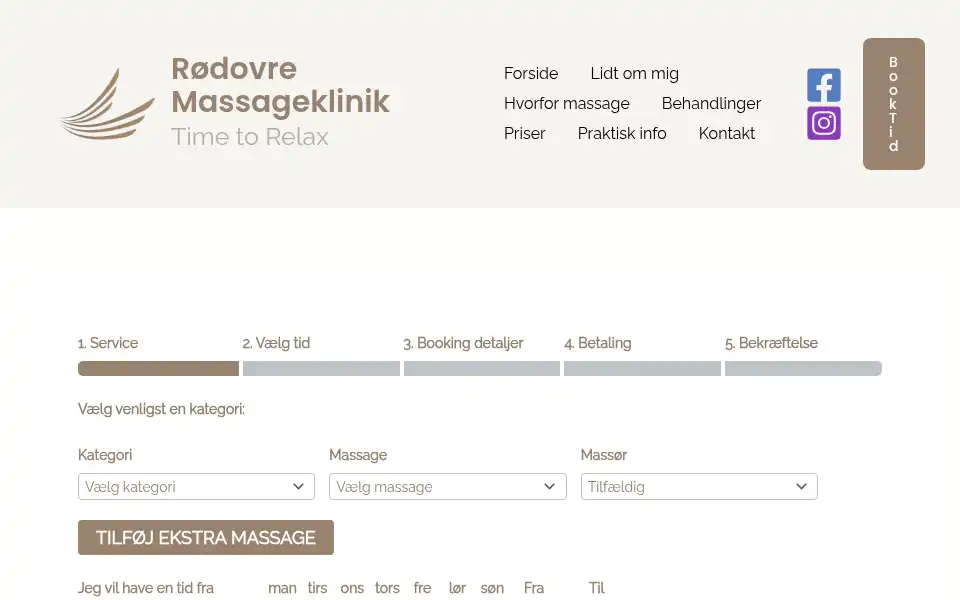 Screenshot of rmklinik.dk