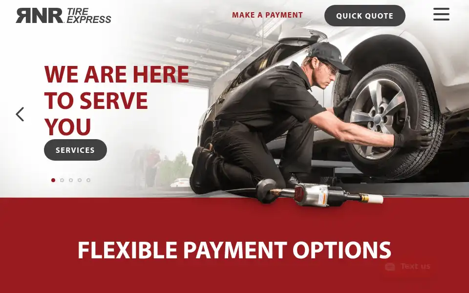 Screenshot of rnrtires.com
