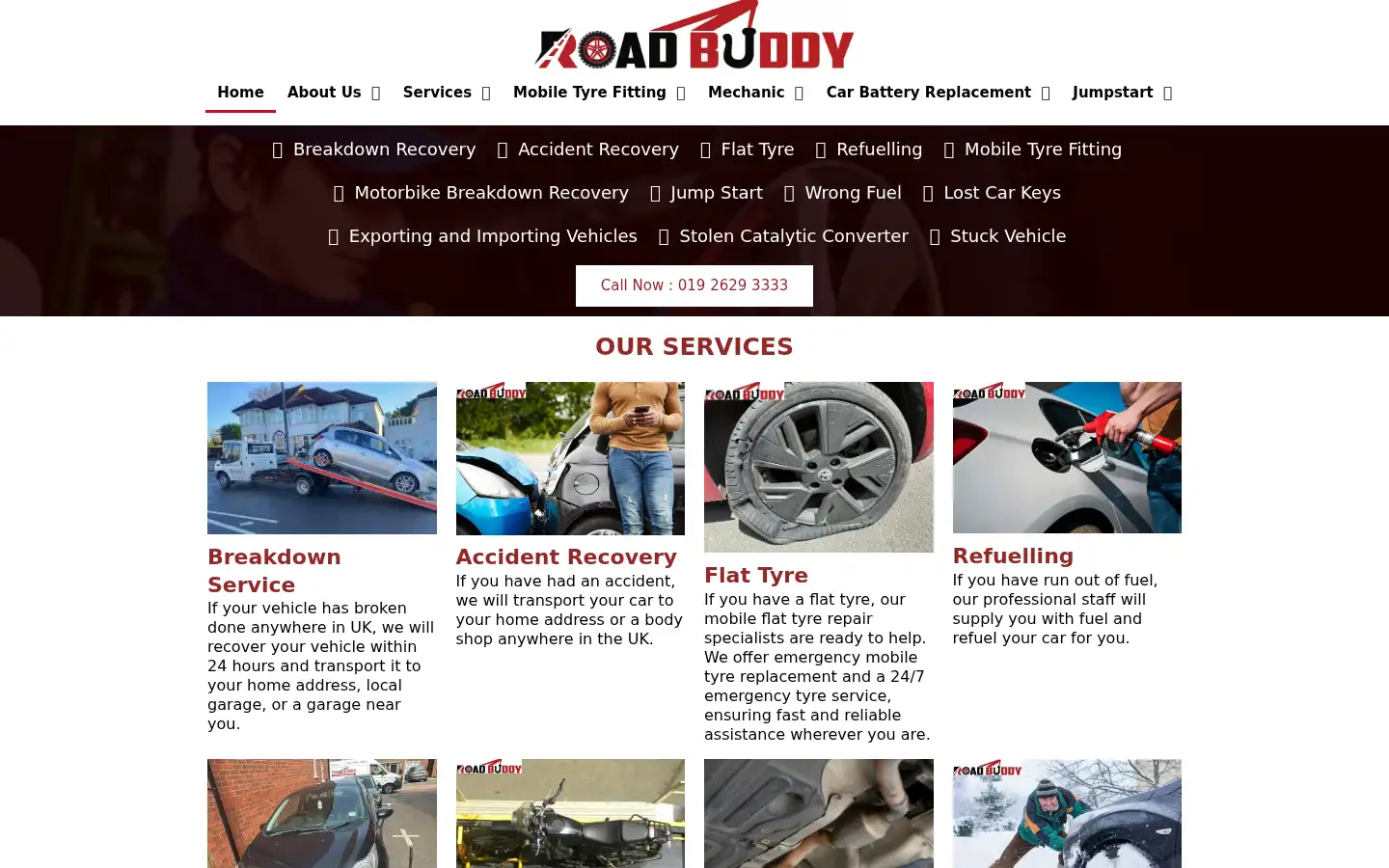 Screenshot of roadbuddywarwickshire.com