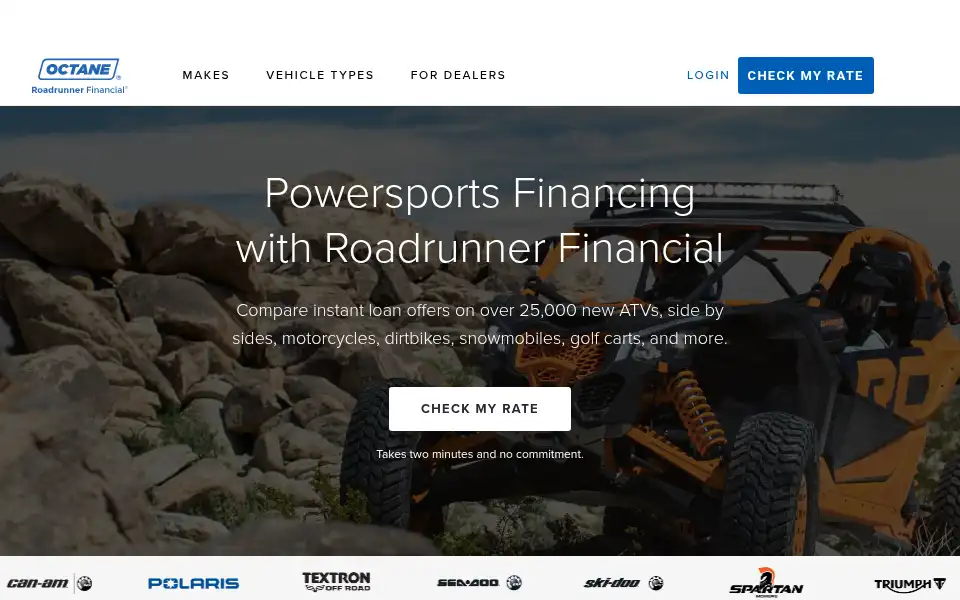 Screenshot of roadrunnerfinancial.com