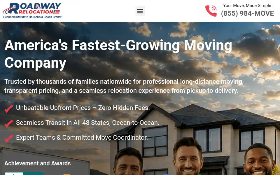 Screenshot of roadwayrelocation.com