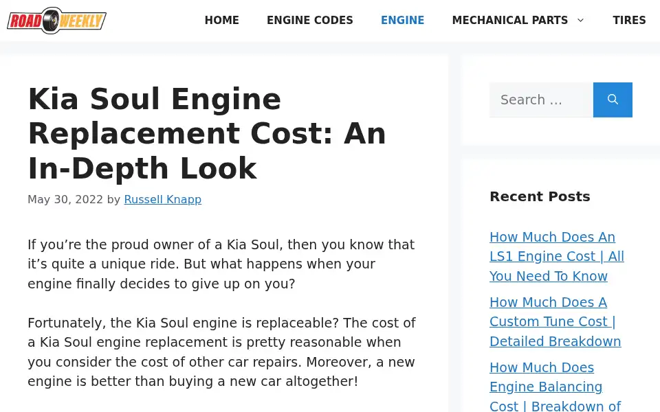 Screenshot of roadweekly.com