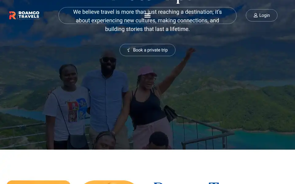 Screenshot of roamgotravels.com