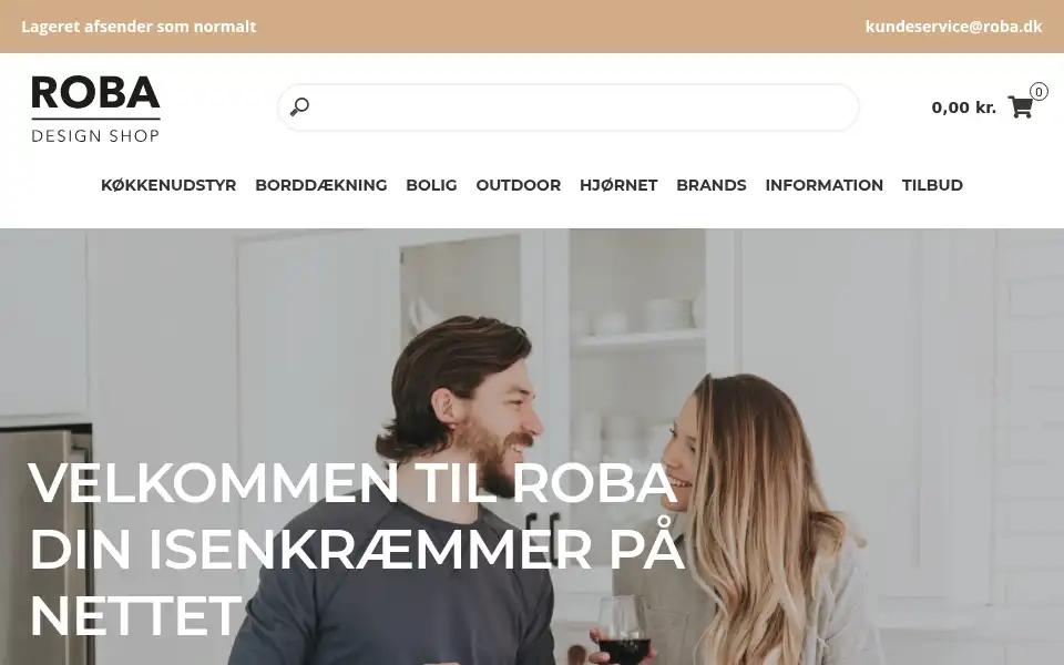 Screenshot of roba.dk