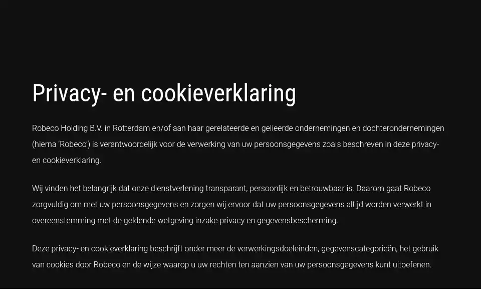 Screenshot of robeco.nl