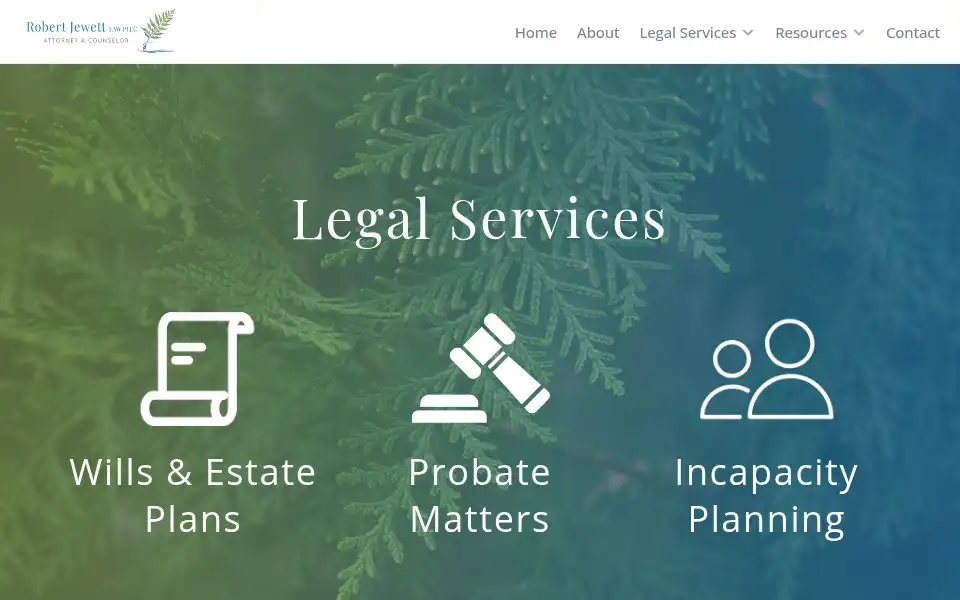 Screenshot of robertjewettlaw.com