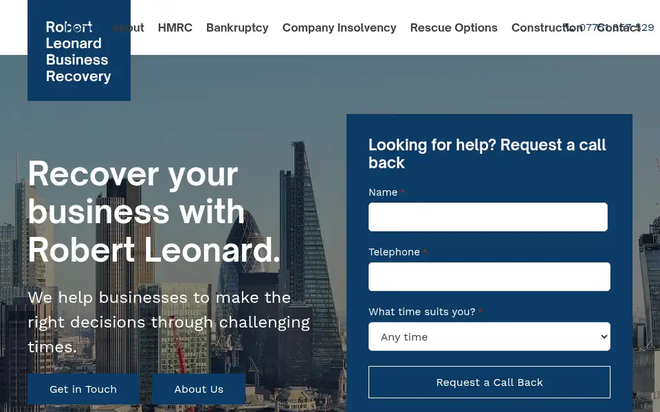 Screenshot of robertleonard.co.uk