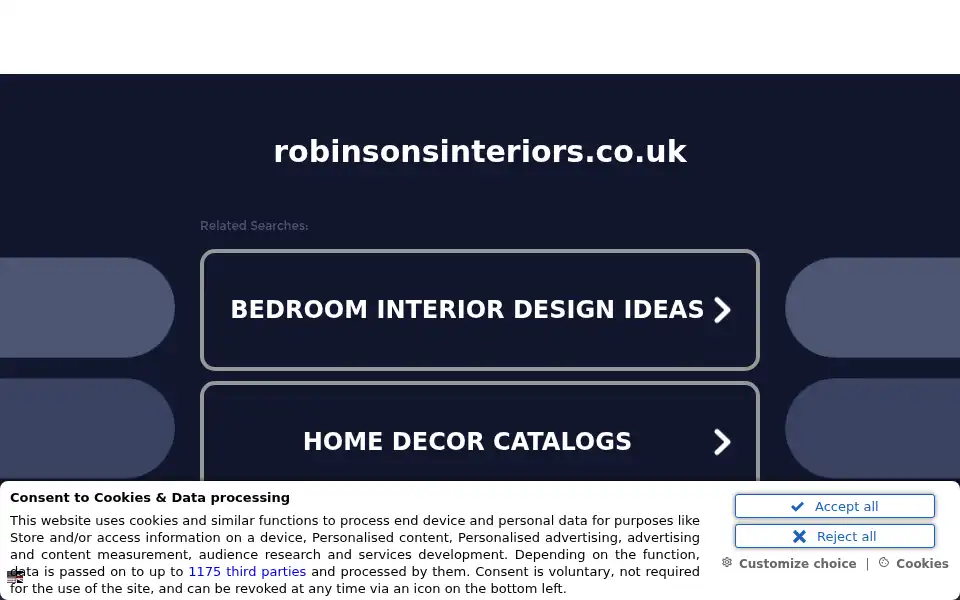 Screenshot of robinsonsinteriors.co.uk