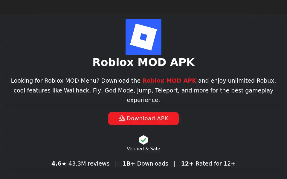 Screenshot of robloxmodsapk.com