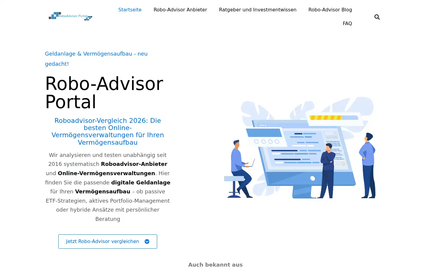 Screenshot of roboadvisor-portal.com