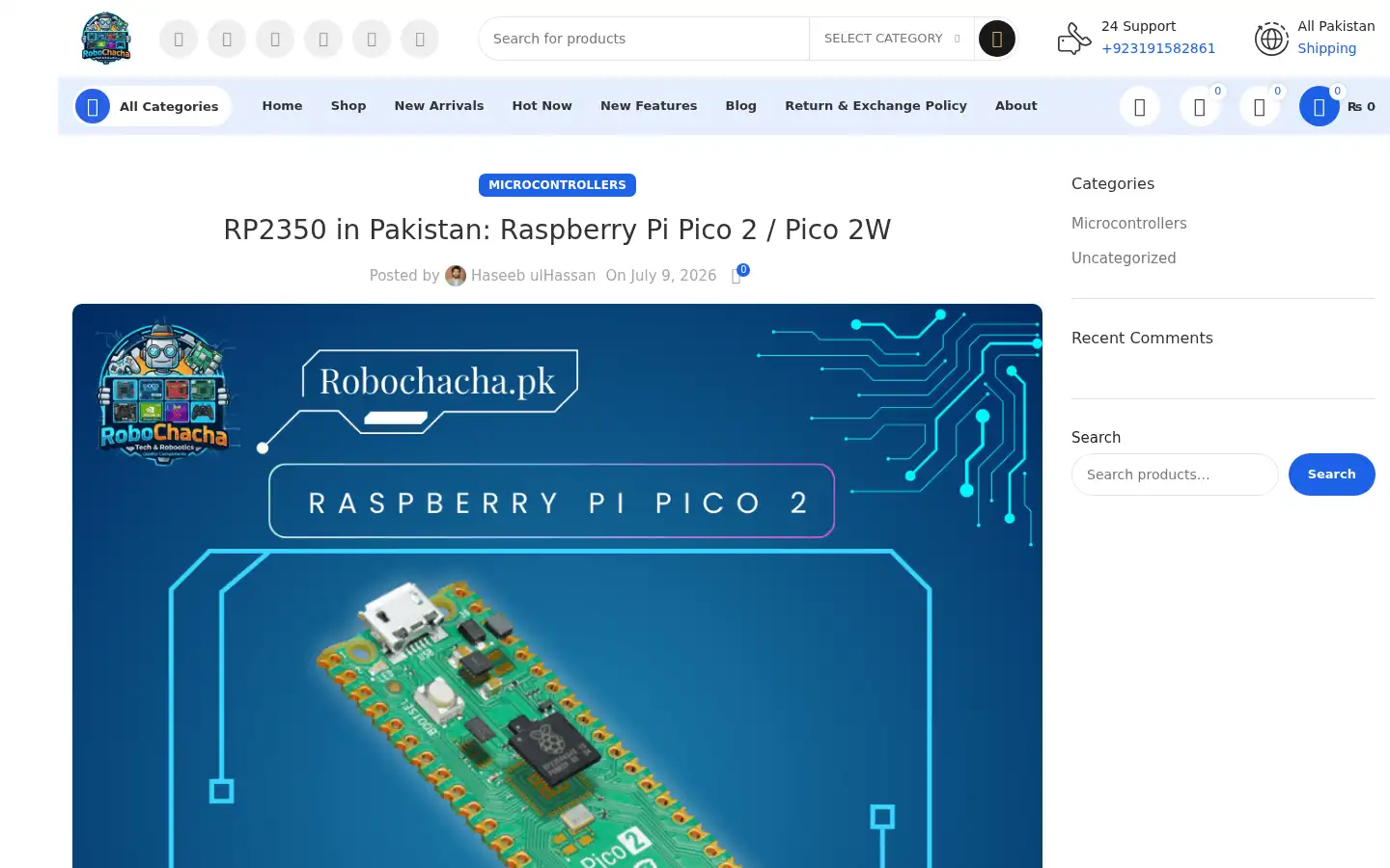 Screenshot of robochacha.pk