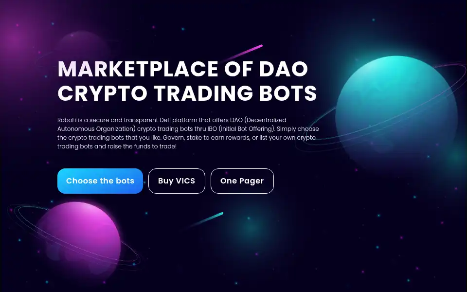 Screenshot of robofi.io