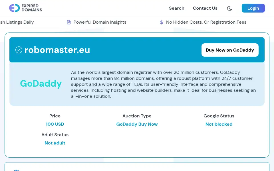 Screenshot of robomaster.eu