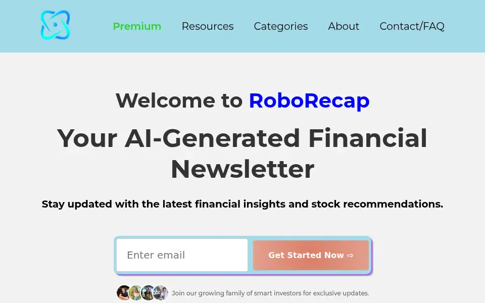 Screenshot of roborecap.com