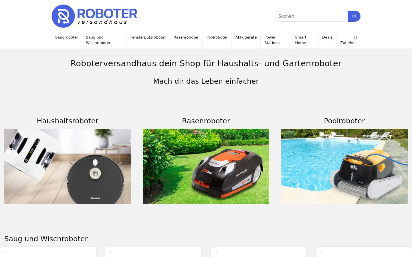 Screenshot of roboterversandhaus.de