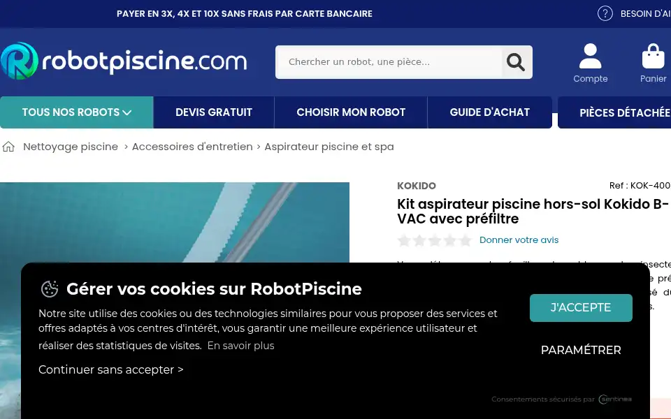 Screenshot of robotpiscine.fr