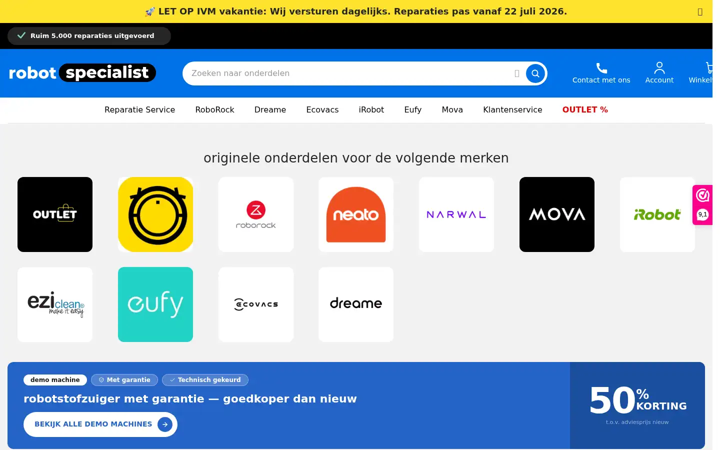 Screenshot of robotspecialist.nl